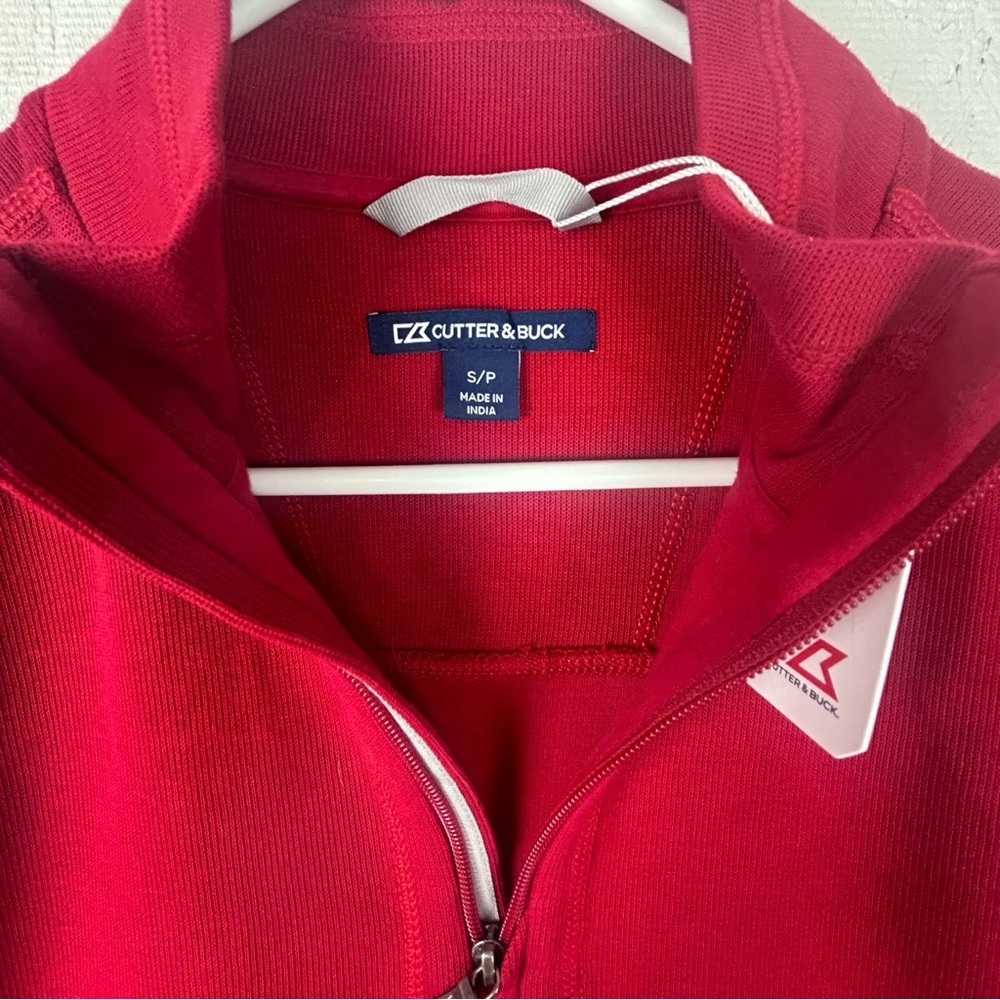 NWT Cutter & Buck Men's Size S/P Pull Over 1/4 Zipper 100% Cotton Coca Cola Logo - Picture 8 of 8